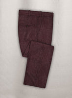 Italian Murano Maroon Wool Pants - StudioSuits