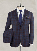 Italian Murano Moque Checks Wool Linen Suit - StudioSuits