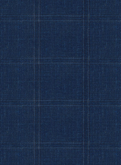 Italian Murano Nigni Blue Wool Linen Jacket - StudioSuits
