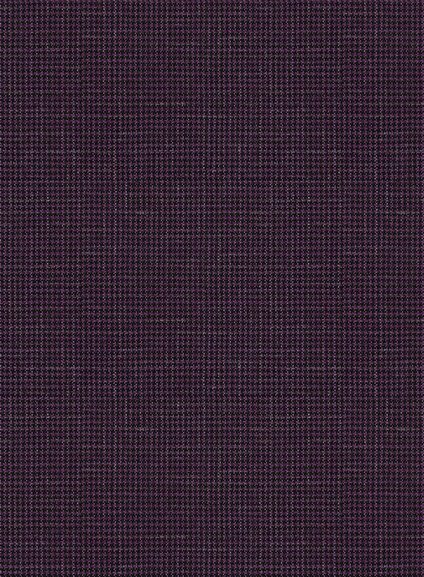 Italian Murano Nozo Purple Wool Linen Silk Pants - StudioSuits