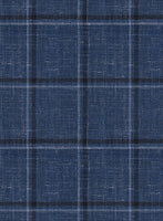 Italian Murano Odi Blue Wool Linen Silk Pants - StudioSuits
