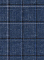 Italian Murano Odi Blue Wool Linen Silk Pants - StudioSuits