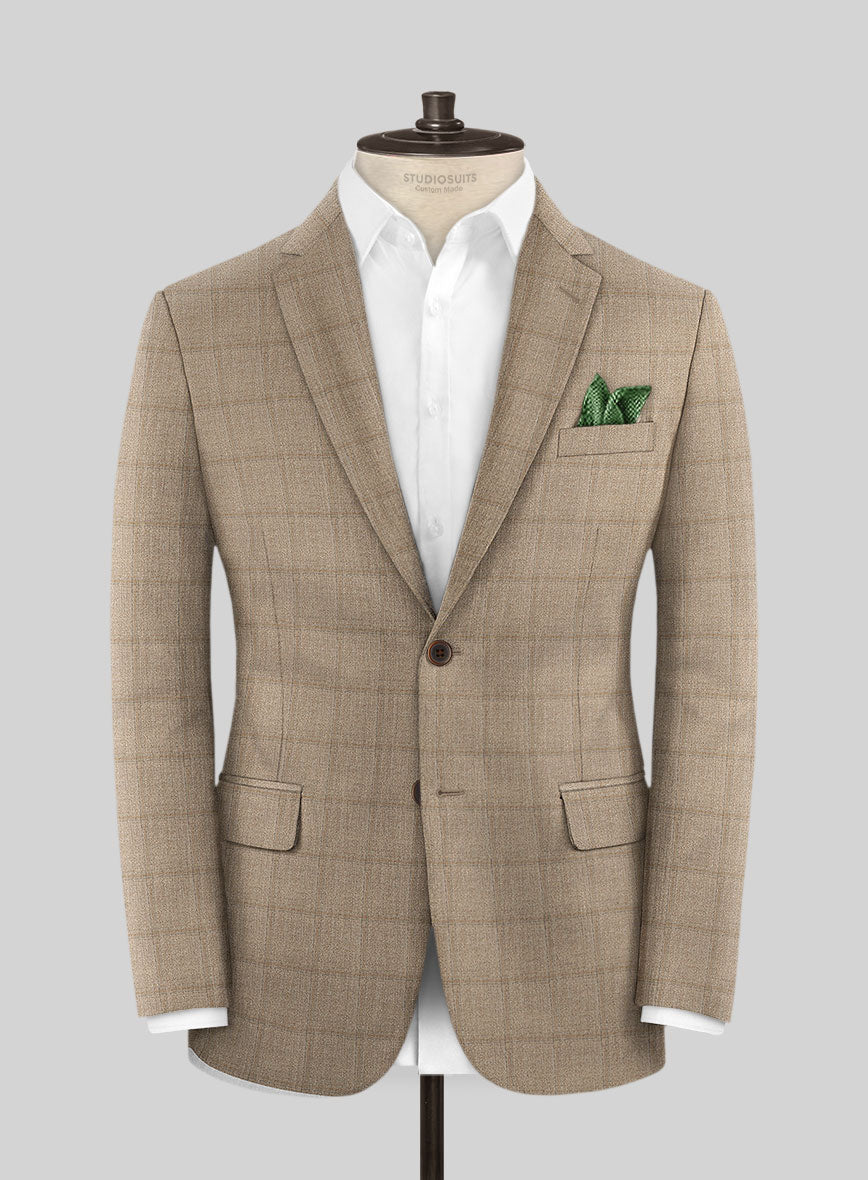 Italian Murano Padro Brown Wool Linen Silk Suit - StudioSuits