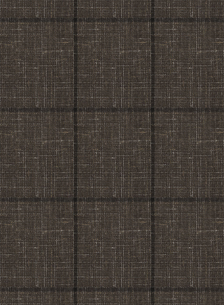 Italian Murano Paleno Brown Wool Linen Jacket - StudioSuits