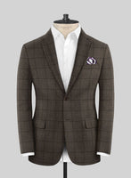 Italian Murano Paleno Brown Wool Linen Jacket - StudioSuits