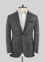 Italian Murano Riquel Gray Wool Linen Jacket - StudioSuits