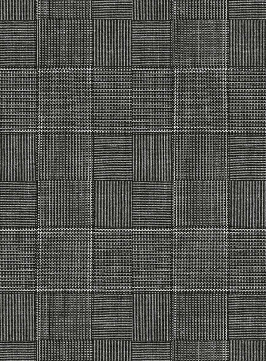 Italian Murano Riquel Gray Wool Linen Suit - StudioSuits
