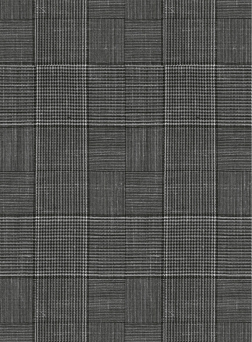 Italian Murano Riquel Gray Wool Linen Suit - StudioSuits
