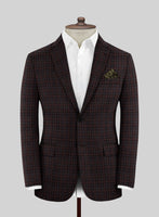 Italian Murano Sonso Checks Wool Linen Silk Jacket - StudioSuits
