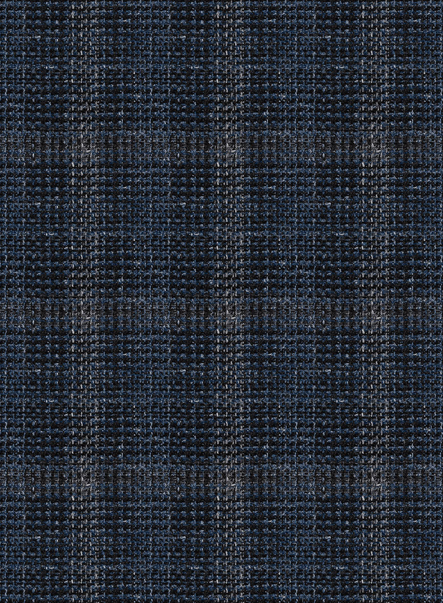 Italian Murano Sovil Blue Wool Linen Silk Jacket - StudioSuits