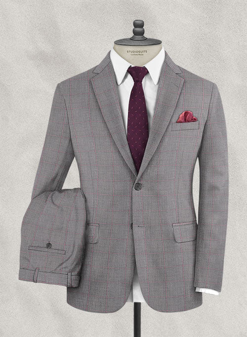 Italian Murano Teodo Gray Wool Linen Suit - StudioSuits