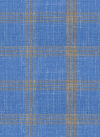 Italian Murano Tristo Blue Wool Linen Jacket - StudioSuits
