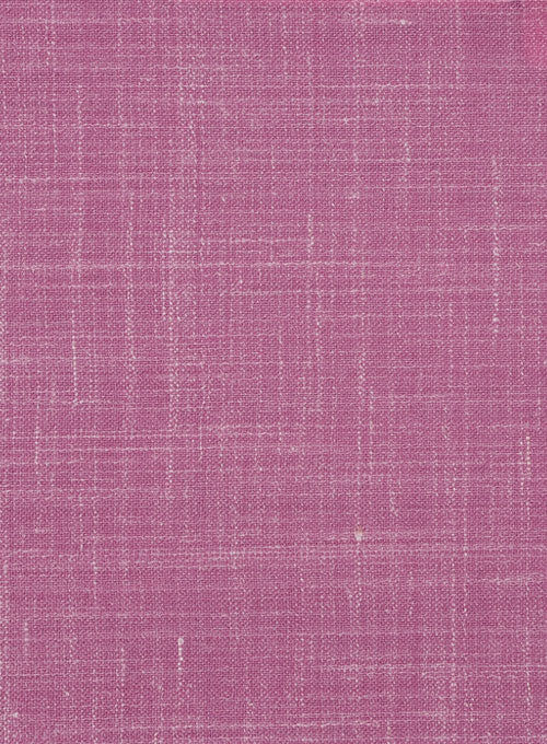 Italian Murano Taffy Pink Wool Linen Pants - StudioSuits