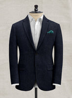 Italian Oxford Blue Tweed Jacket - StudioSuits