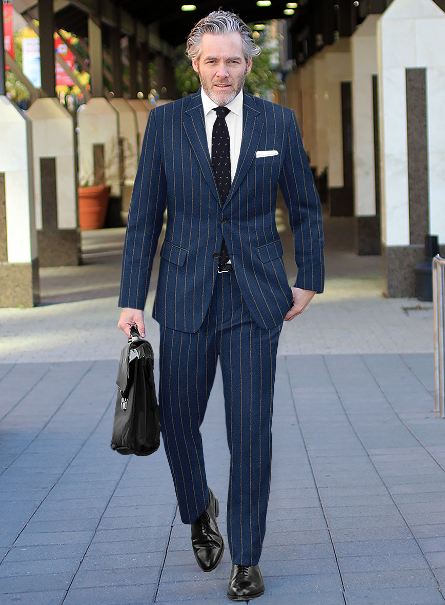 Italian Pabna Stripe Tweed Suit – StudioSuits