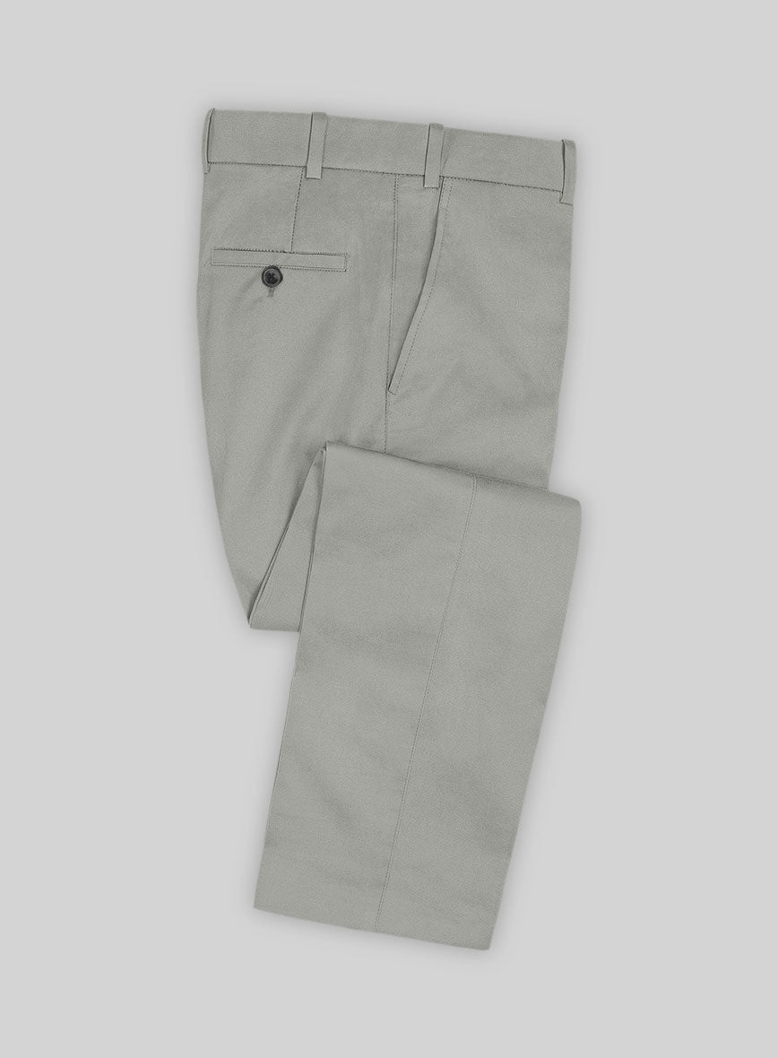 Italian Petrol Gray Cotton Pants - StudioSuits