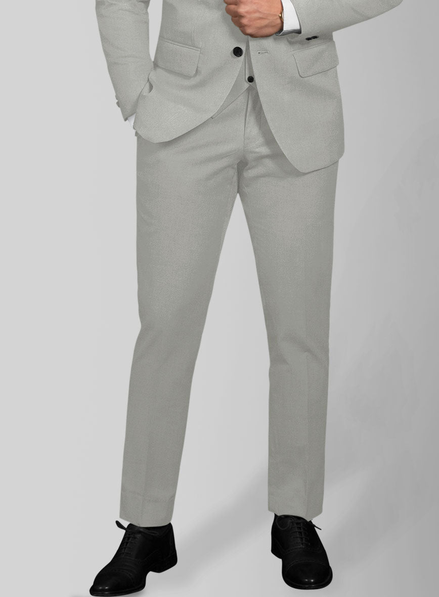 Italian Petrol Gray Cotton Pants - StudioSuits