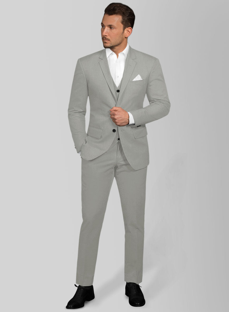 Italian Petrol Gray Cotton Stretch Suit - StudioSuits