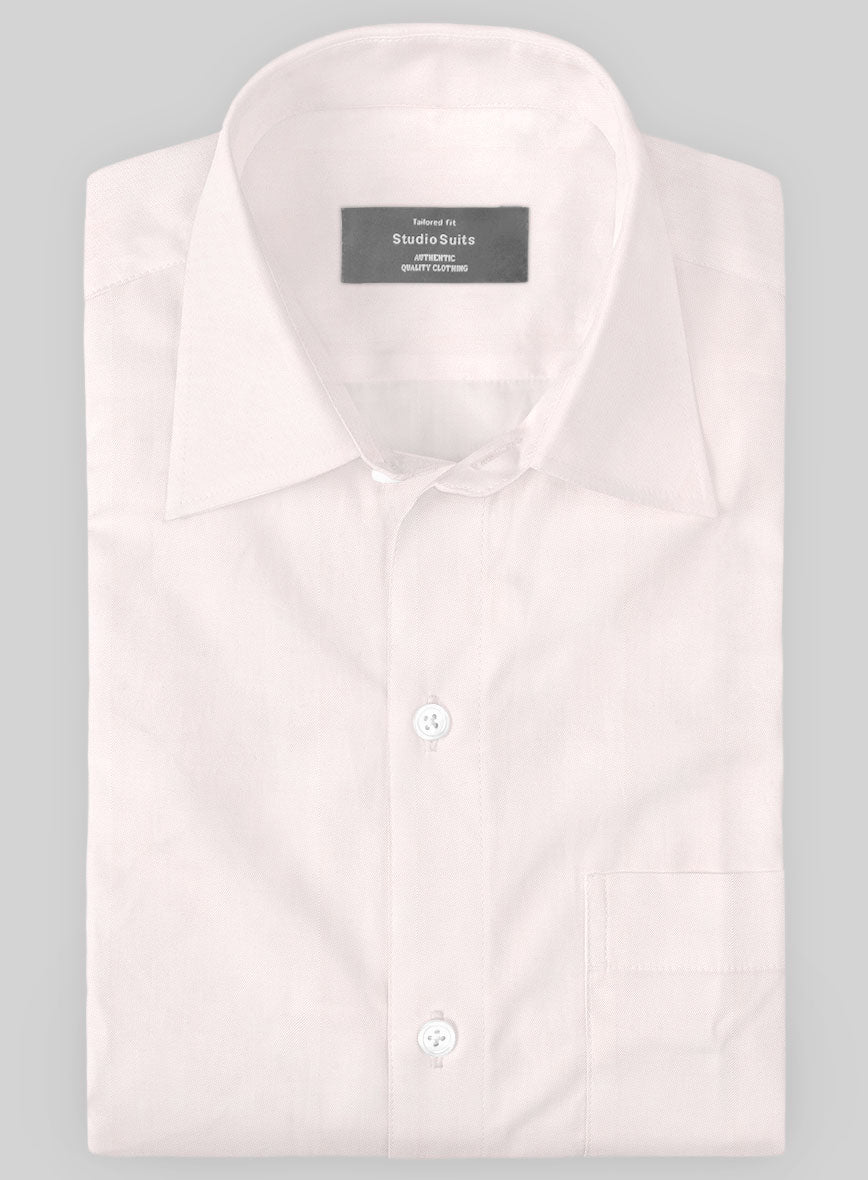 Italian Pink Twill Shirt - StudioSuits
