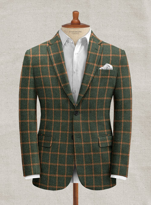 Italian Poldi Green Checks Tweed Suit - StudioSuits
