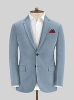 Italian Powder Blue Cotton Suit - StudioSuits