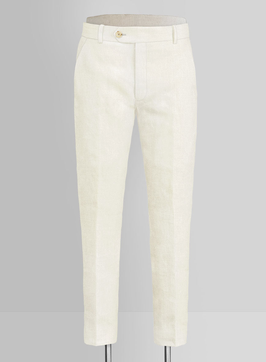 Italian Prato Fawn Linen Pants - StudioSuits