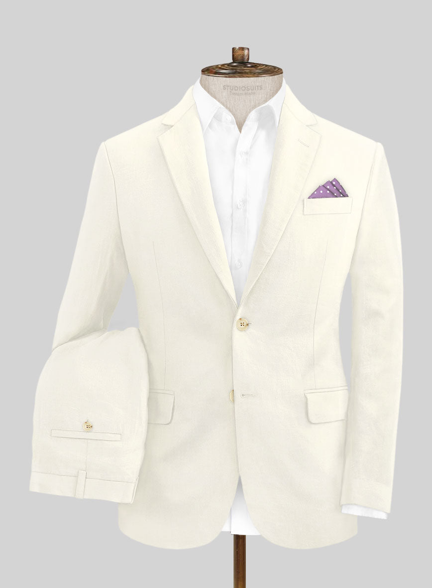 Italian Prato Fawn Linen Suit - StudioSuits