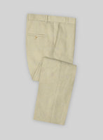 Italian Prato Khaki Linen Pants - StudioSuits