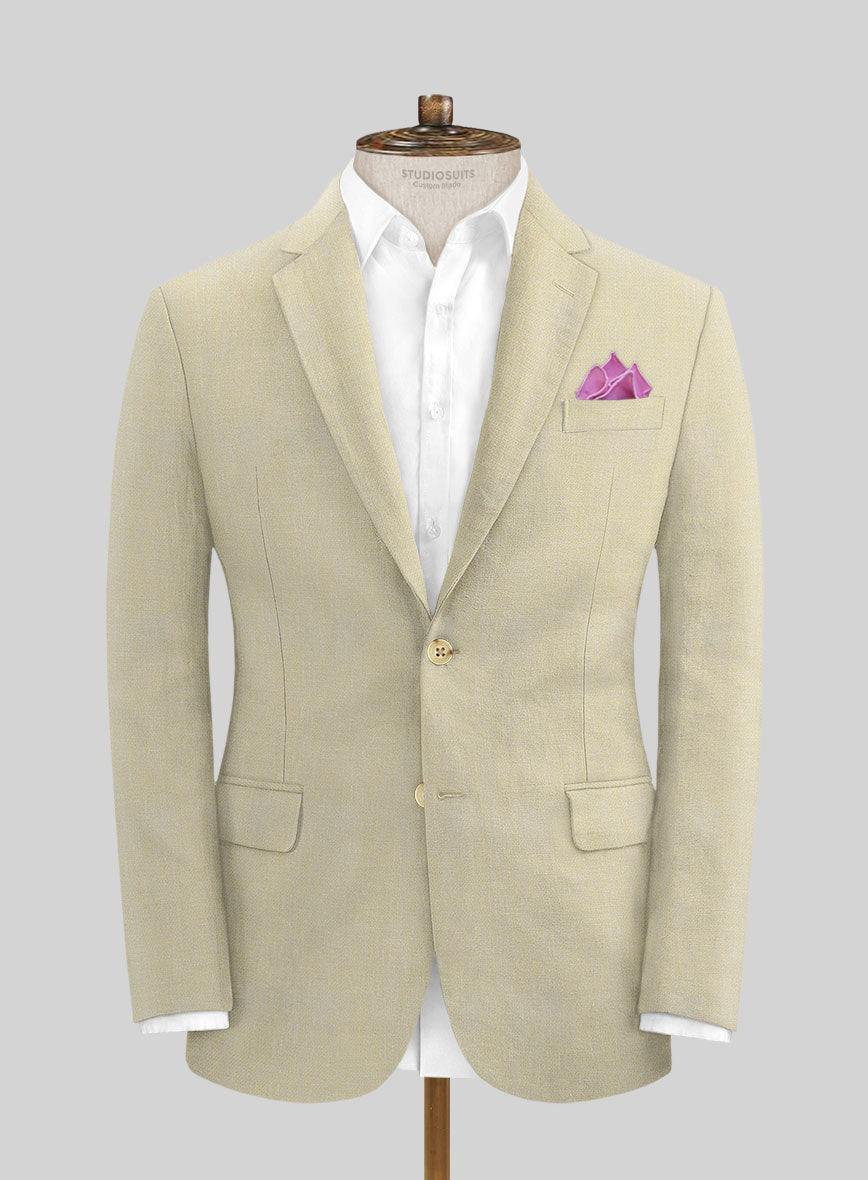 Italian Prato Khaki Linen Suit – StudioSuits