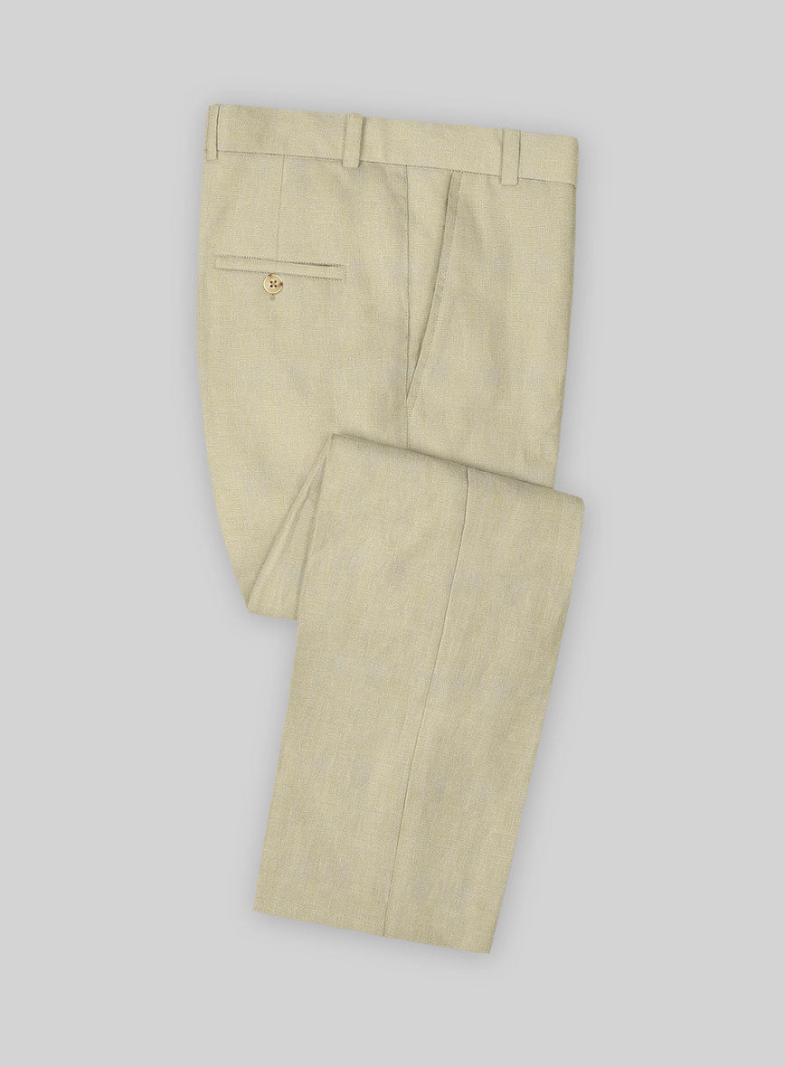 Italian Prato Khaki Linen Suit - StudioSuits