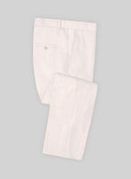 Italian Prato Light Pink Linen Pants - StudioSuits
