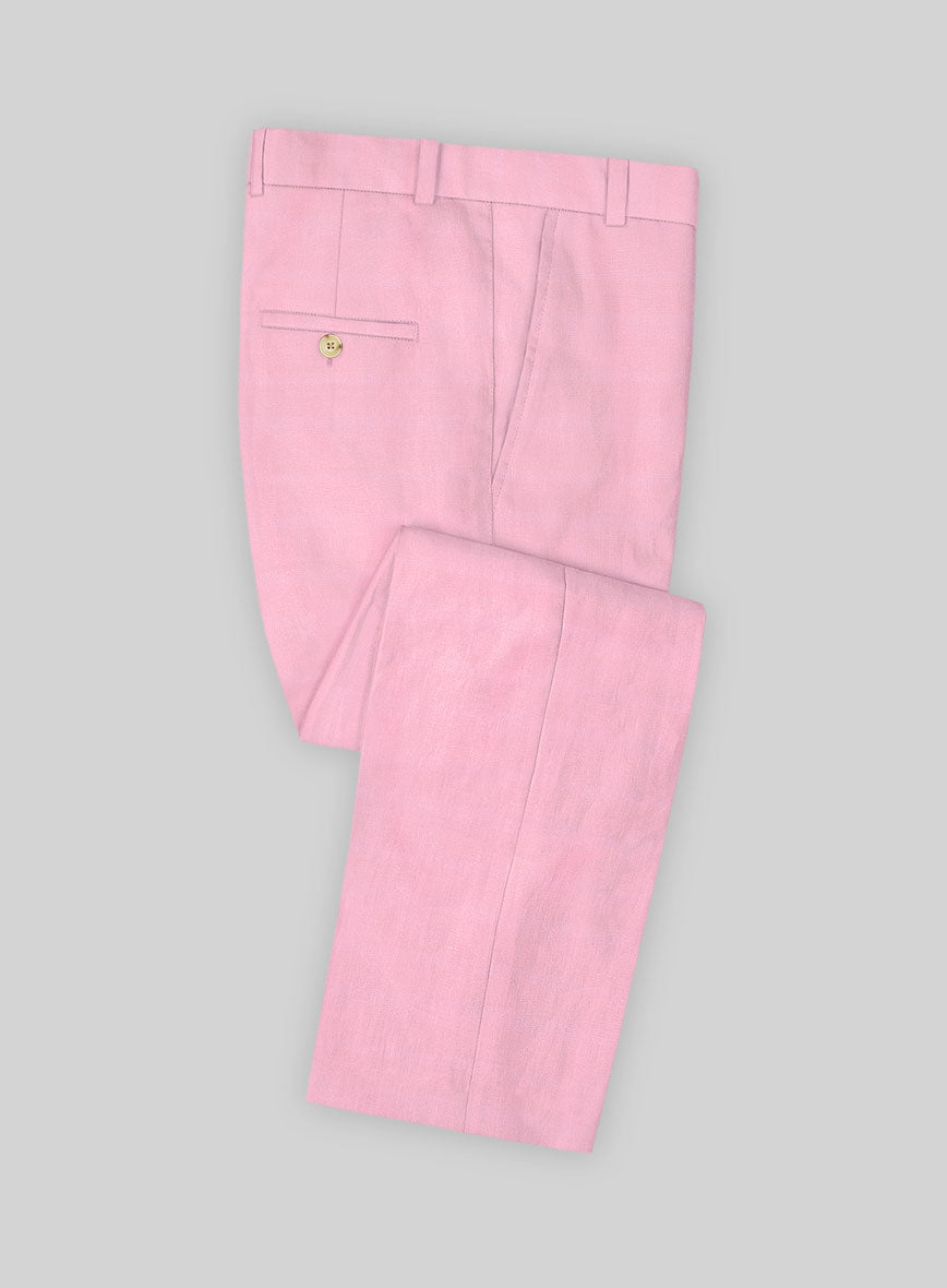 Italian Prato Pink Linen Suit – StudioSuits