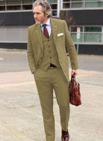 Italian Prato Tan Linen Suit - StudioSuits