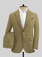 Italian Prato Tan Linen Suit - StudioSuits