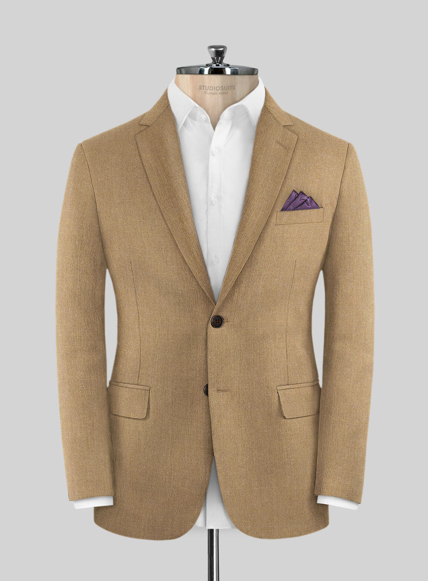 Italian Prima Caramel Wool Jacket - StudioSuits
