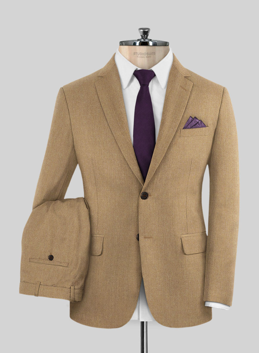 Italian Prima Caramel Wool Suit - StudioSuits