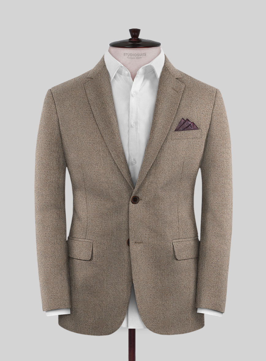 Italian Qique Tobacco Brown Wool Suit - StudioSuits