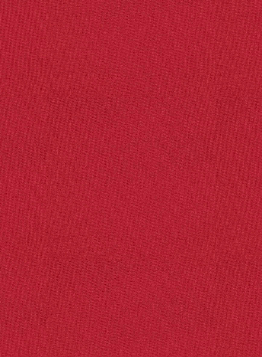 Italian Red Cotton Suit - StudioSuits