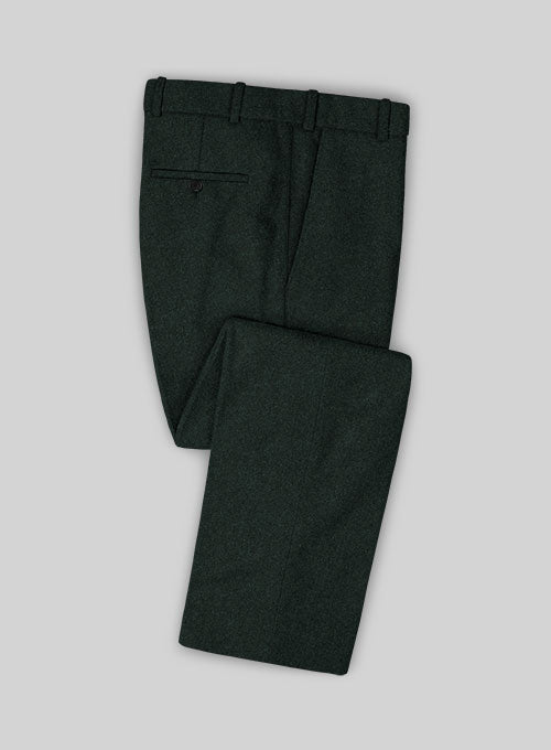 Italian Sacramento Green Tweed Pants - StudioSuits