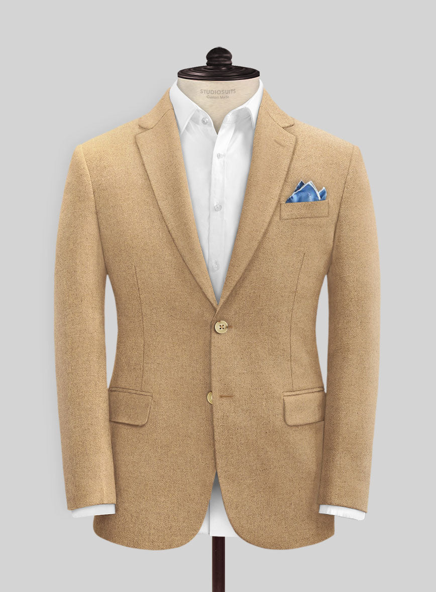 Italian Saddle Brown Tweed Jacket - StudioSuits