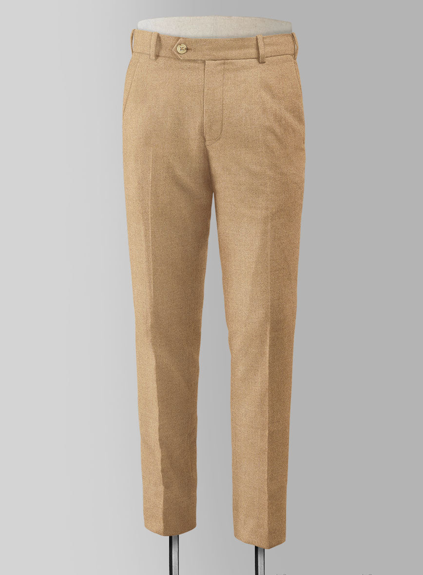 Italian Saddle Brown Tweed Pants - StudioSuits