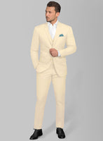 Italian Sandy Beach Cotton Stretch Suit - StudioSuits