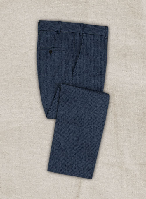 Italian Seersucker Cotton Shiara Pants - StudioSuits