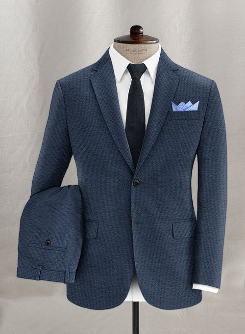 Italian Seersucker Cotton Shiara Suit - StudioSuits