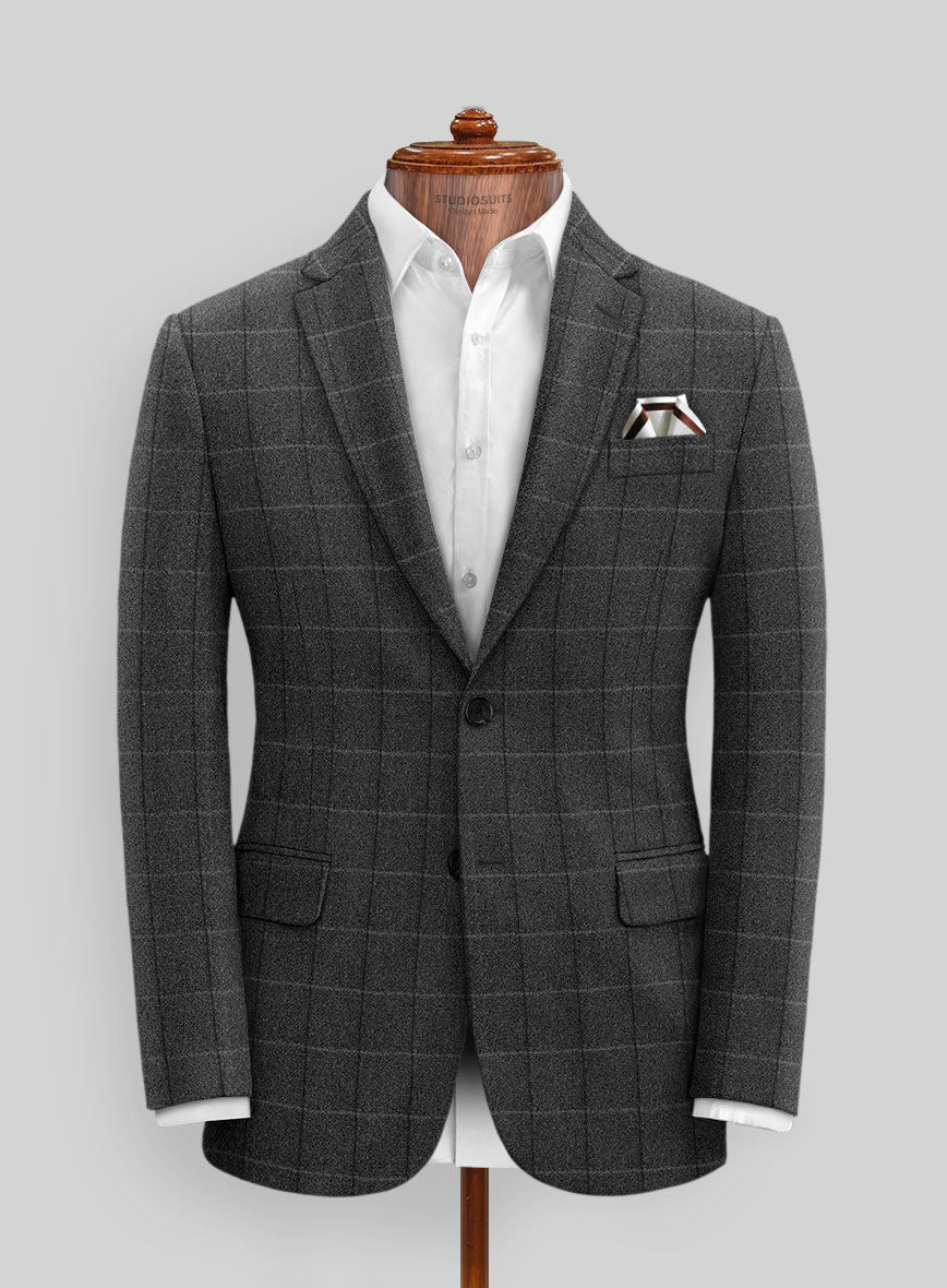 Italian Serto Checks Tweed Jacket - StudioSuits