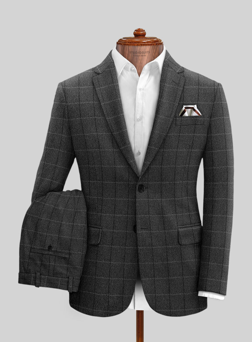 Italian Serto Checks Tweed Suit - StudioSuits