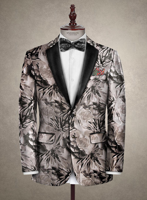 Italian Silk Esma Tuxedo Jacket - StudioSuits