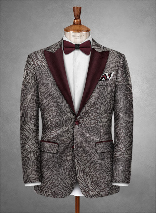 Italian Silk Pone Tuxedo Jacket - StudioSuits