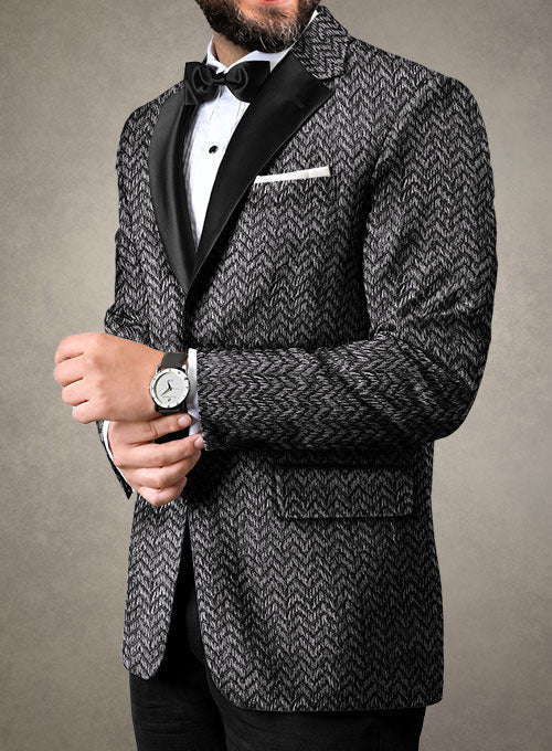 Italian Silk Sarafi Tuxedo Jacket - StudioSuits