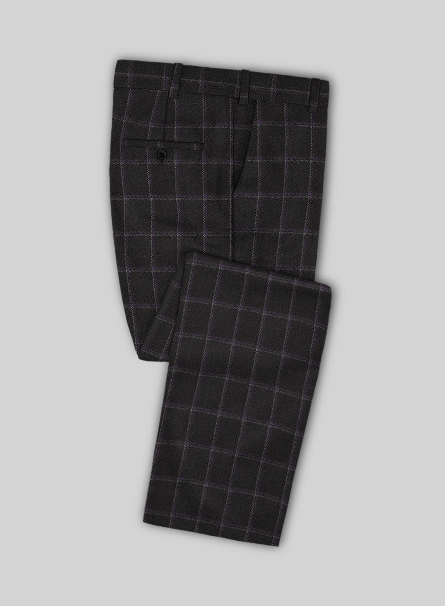 Italian Sonsi Black Wool Pants - StudioSuits